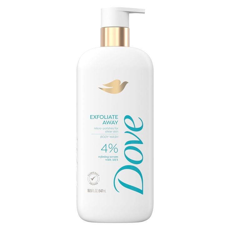 DOVE EXFOLIATE AWAY MICRO-POLISH BODY WASH -18.5oz