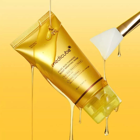 MEDICUBE KOJIC ACID TURMERIC NIGHT WRAPPING MASK - 75ml