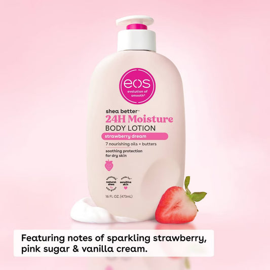 EOS SHEA BETTER 24H MOISTURE BODY LOTION STRAWBERRY DREAM - 16oz