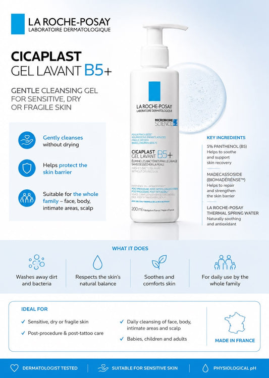 LA ROCHE POSAY CICAPLAST B5 SOOTHING FOAMING GEL - 200ml