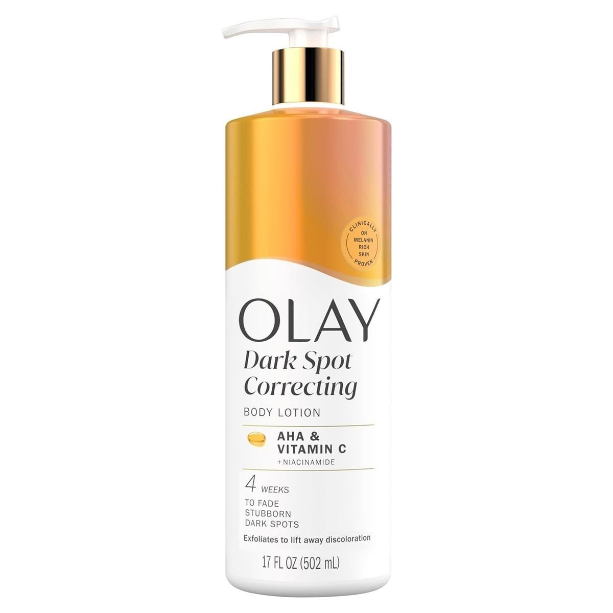 OLAY DARK SPOT CORRECTING BODY LOTION WITH AHA, VITAMIN C & NIACINAMIDE - 17oz