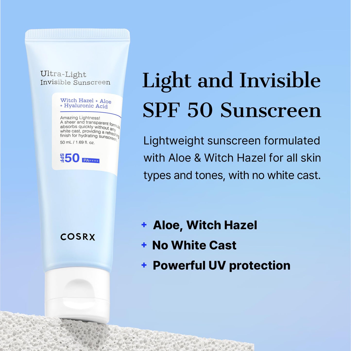 COSRX ULTRA LIGHT INVISIBLE SUNSCREEN - 50ml