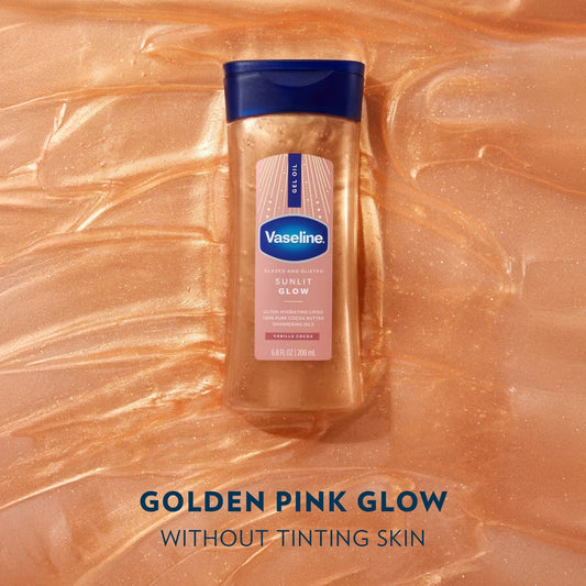 VASELINE SUNLIT GLOW SHIMMERING GEL BODY OIL - 200ml
