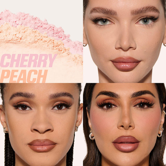 HUDA BEAUTY EASY BAKE BLURRING LOOSE BRIGHTENING + CORRECTING DUO - CHERRY PRACH - 20g
