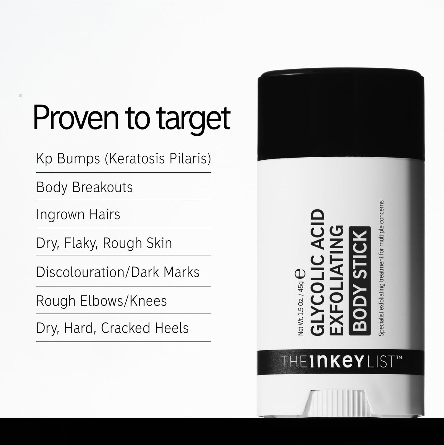 THE INKEY LIST GLYCOLIC ACID EXFOLIATING BODY STICK - 45g