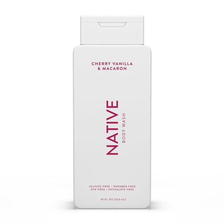 NATIVE BODY WASH - CHERRY & VANILLA MACARON - 18oz