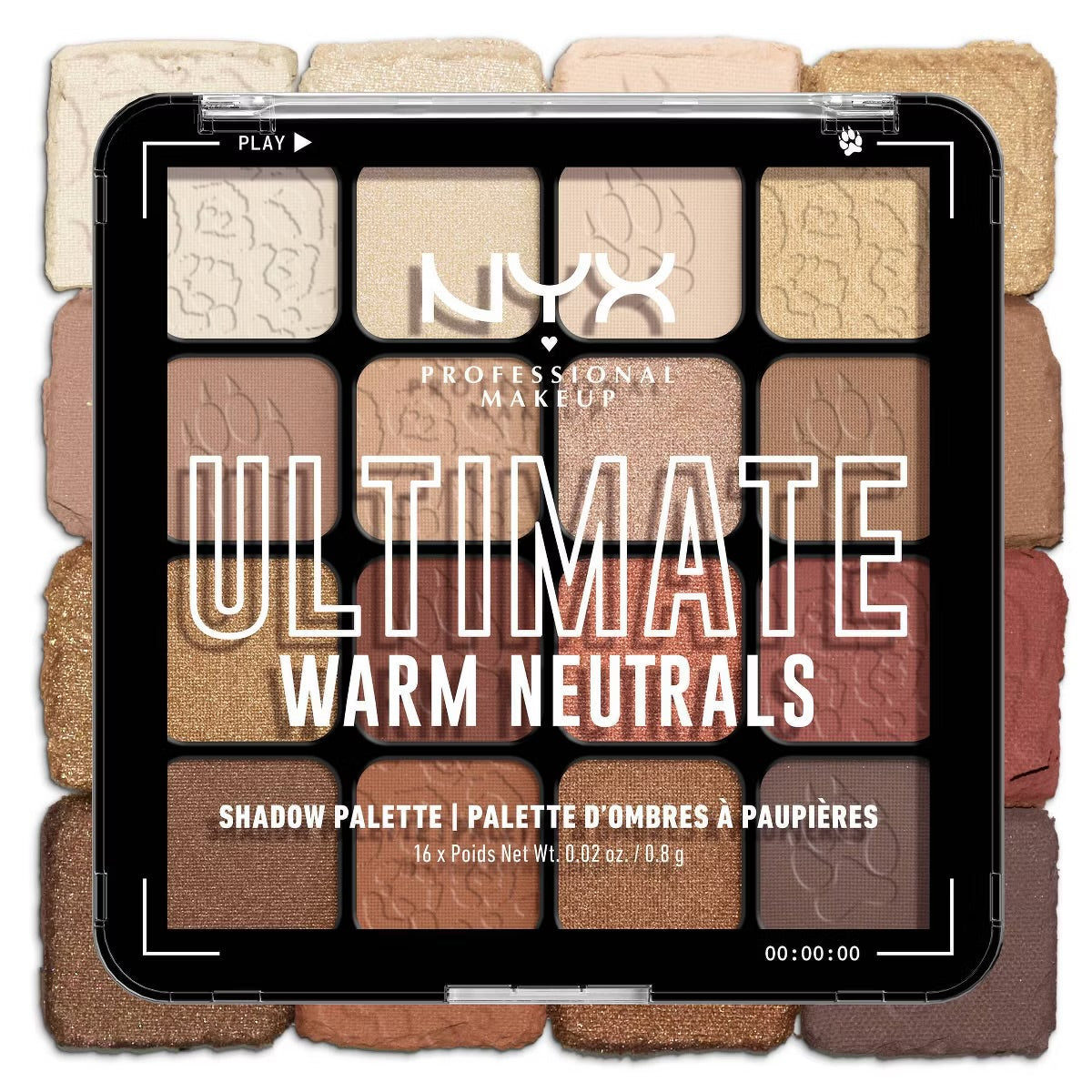 NYX PROFESSIONAL ULTIMATE EYESHADOW PALLETTE - WARM NEUTRALS