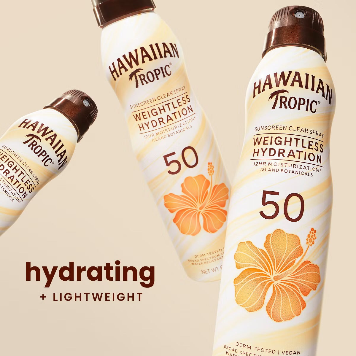 HAWAIIAN TROPIC SILK HYDRATION WEIGHTLESS SUNSCREEN SPRAY SPF50
