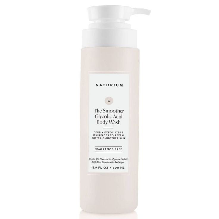 NATURIUM THE SMOOTHER GLYCOLIC ACID EXFOLIATING BODY WASH - 500ml