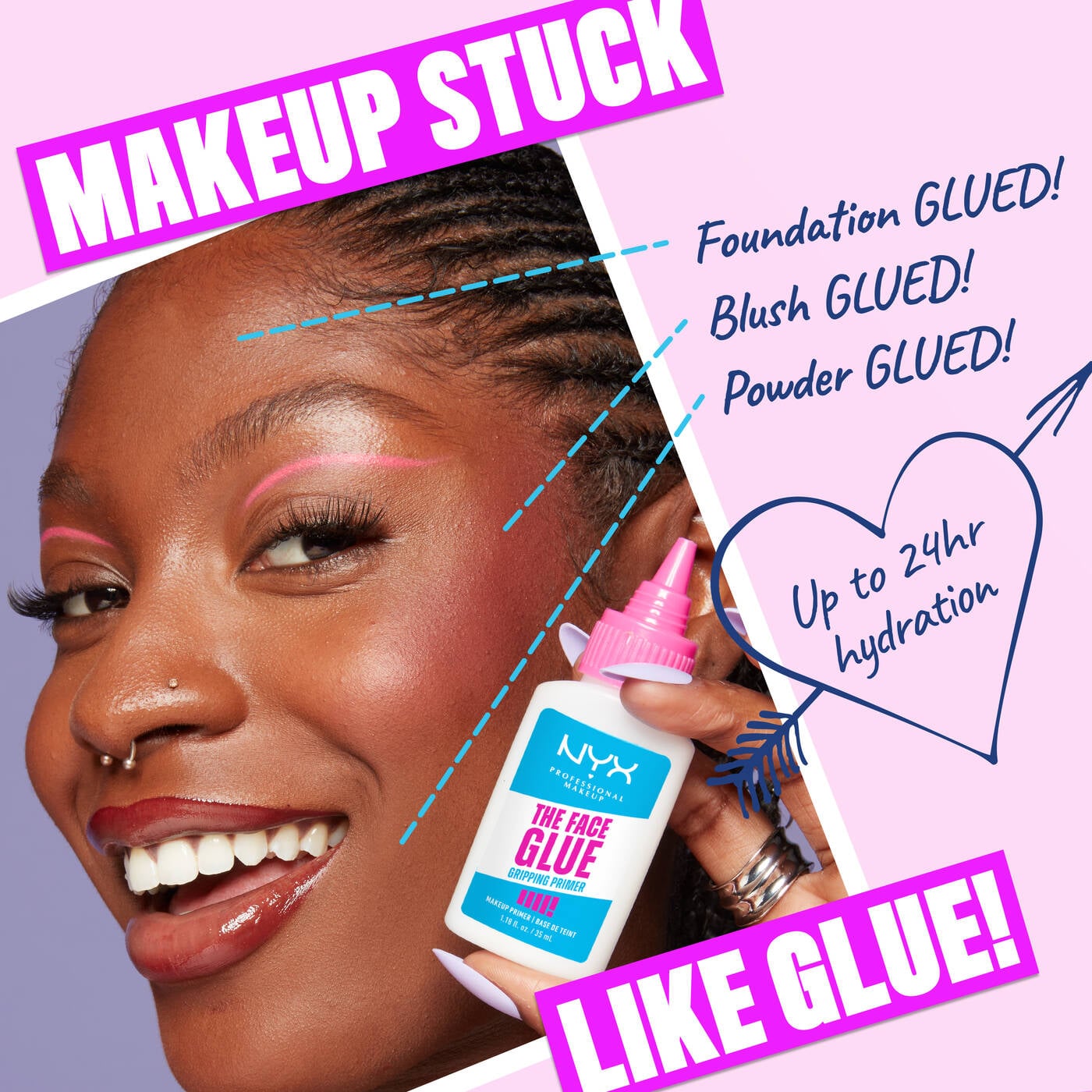 NYX COSMETICS THE FACE GLUE GRIPPING PRIMER - 35ml