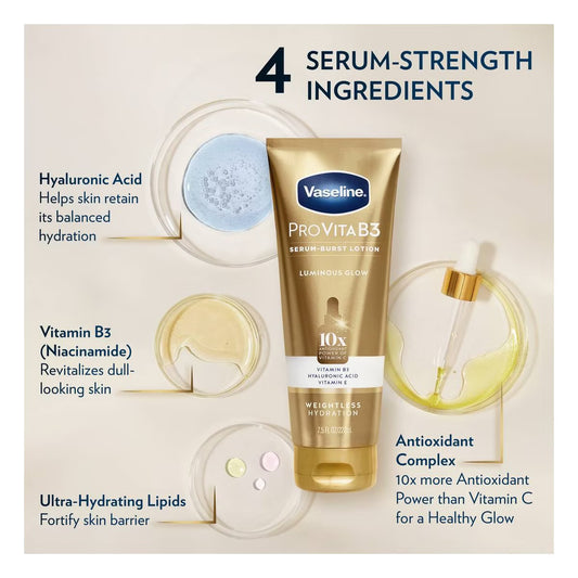 VASELINE PRO VITAB3 LUMINOUS GLOW ANTIOXIDANT SERUM LOTION - 225ml