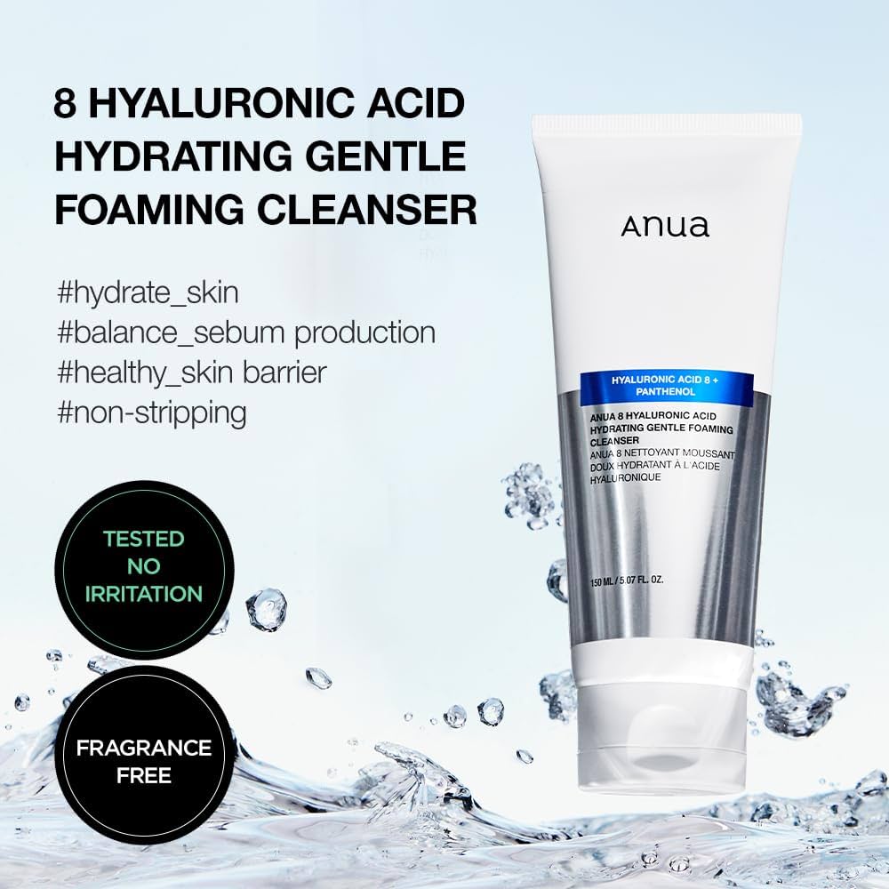 ANUA 8 HYALURONIC ACID HYDRATING GENTLE FOAMING CLEANSER - 150ml