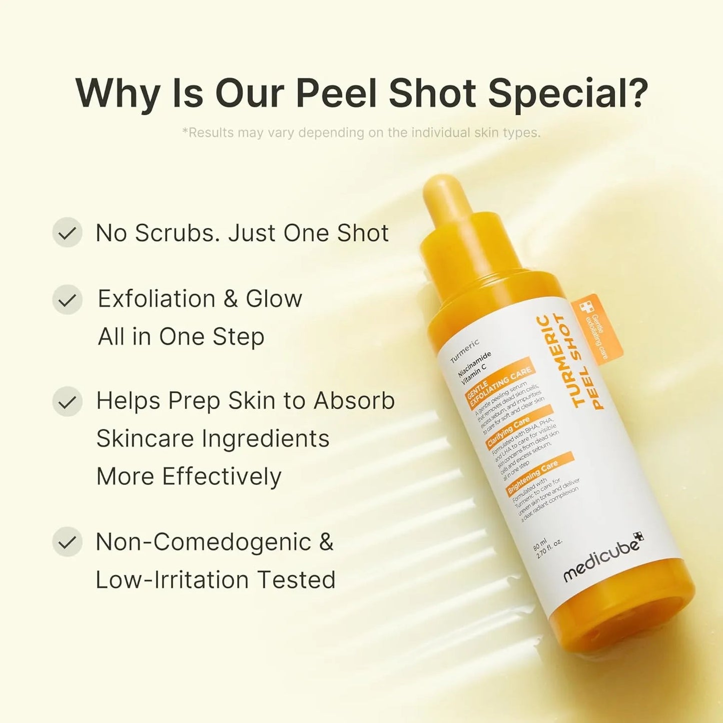 MEDICUBE KOJIC ACID TURMERIC PEEL SHOT - 80ml