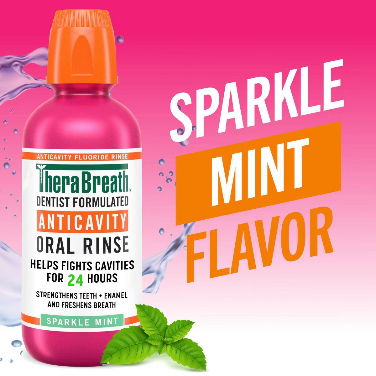 THERABREATH ANTICAVITY FLOURIDE SPARKLE MINT MOUTHWASH - 1L