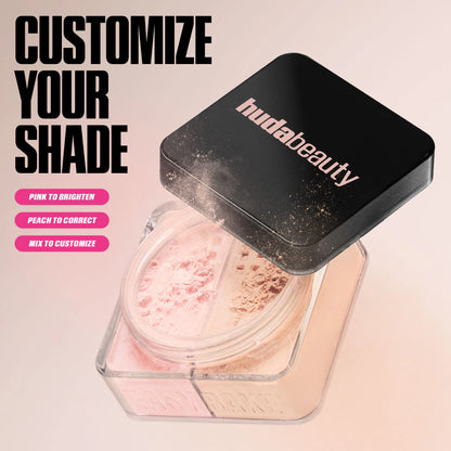 HUDA BEAUTY EASY BAKE BLURRING LOOSE BRIGHTENING + CORRECTING DUO - CHERRY PRACH - 20g