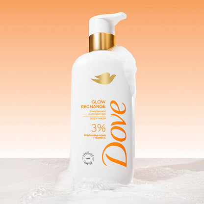 DOVE GLOW RECHARGE BODY WASH WITH 3% VITAMIN C - 18.5oz