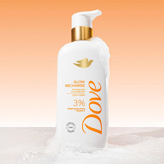 DOVE GLOW RECHARGE BODY WASH WITH 3% VITAMIN C - 18.5oz