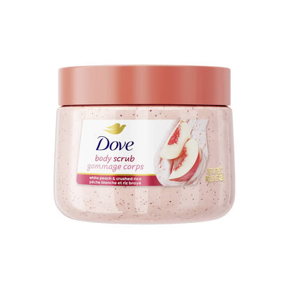 DOVE WHITE PEACH & CRUSHED RICE SCRUB - 15oz