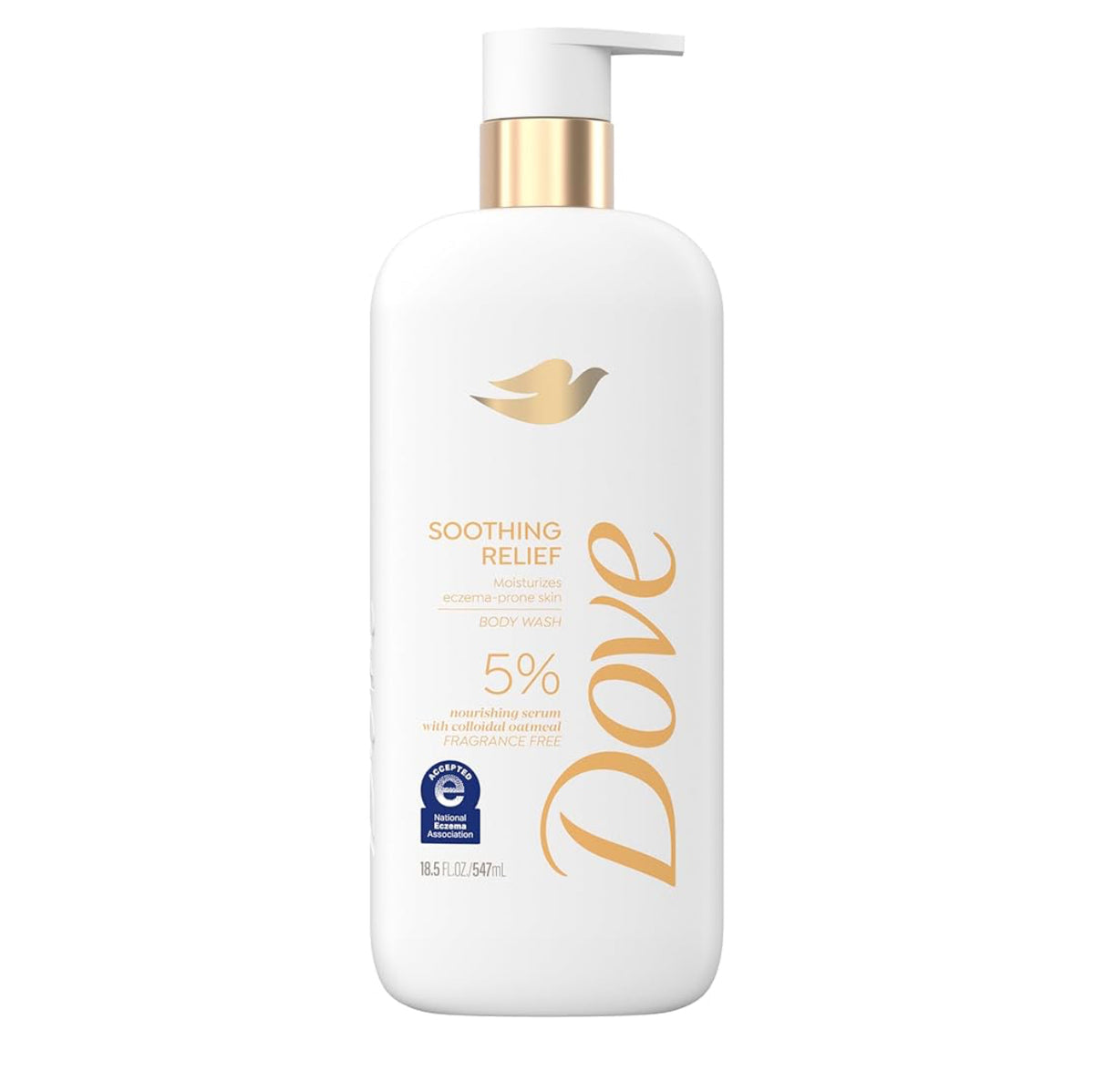 DOVE FRAGRANCE FREE BODY WASH SOOTHING RELIEF MOISTURIZES ECZEMA PROBE SKIN 18.5oz