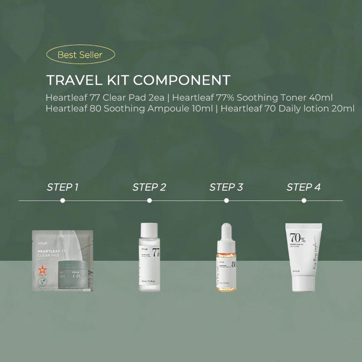 ANUA HEARTLEAF SOOTHING TRIAL KIT - 4 items