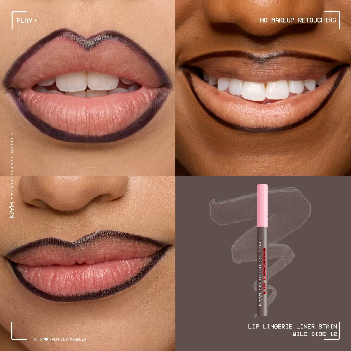 NYX PROFESSIONAL LIP LINGERIE LIP LINER STAIN WILD SIDE