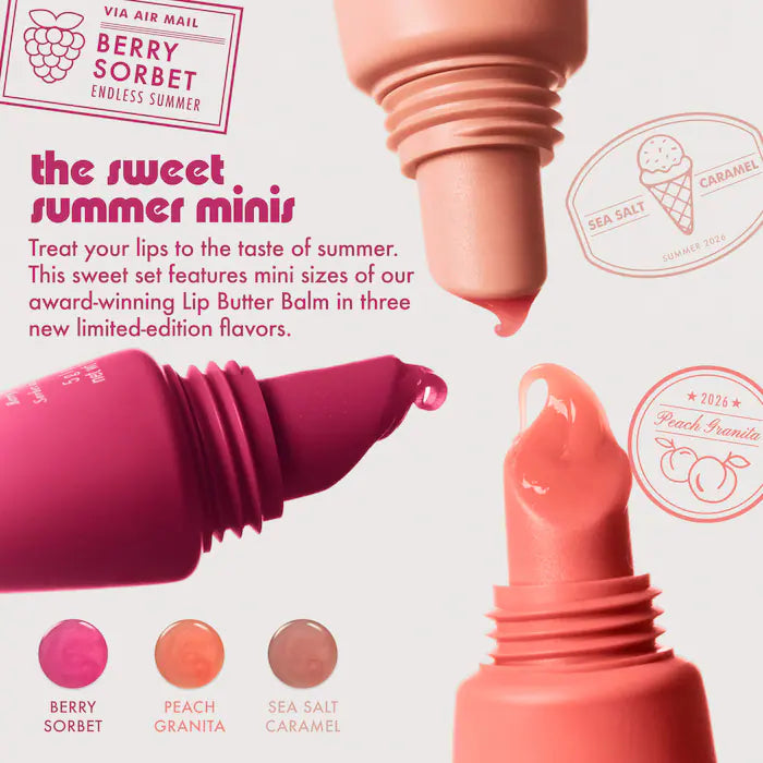 SUMMER FRIDAYS THE SWEET SUMMER MINI LIP BUTTER BALM TRIO SET