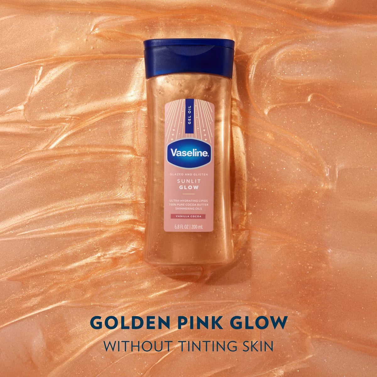 VASELINE SUNLIT GLOW SHIMMERING GEL BODY OIL - 200ml