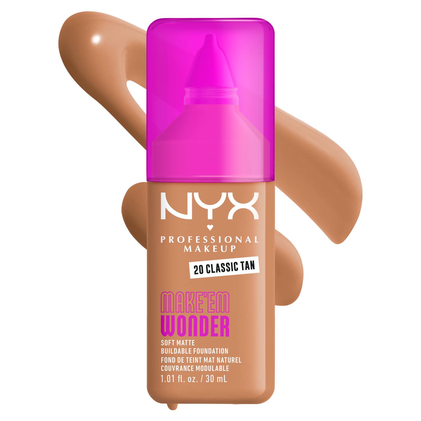 NYX MAKE ‘EM WONDER™ SOFT MATTE BUILDABLE FOUNDATION - 30ml