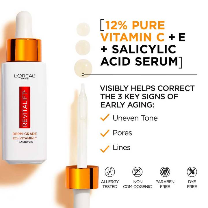 L’ORÉAL PARIS 12% PURE VITAMIN C + E + SALICYLIC ACID SERUM - 30ml