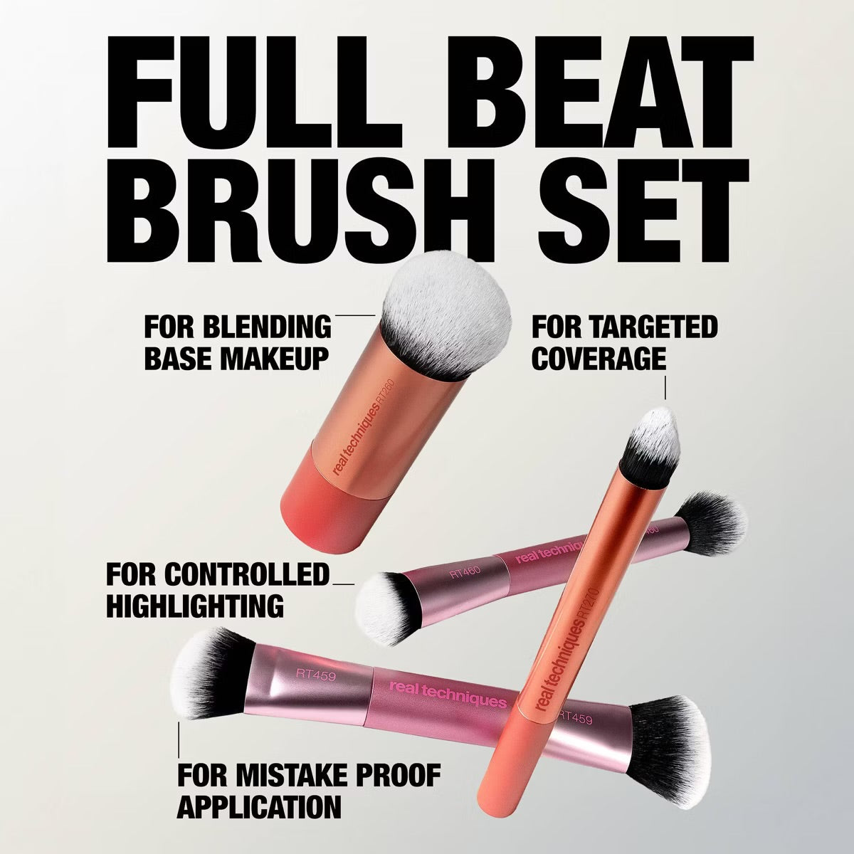 REAL TECHNIQUES FULL BEAT BRUSH SET - 4pcs