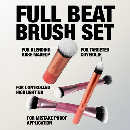 REAL TECHNIQUES FULL BEAT BRUSH SET - 4pcs