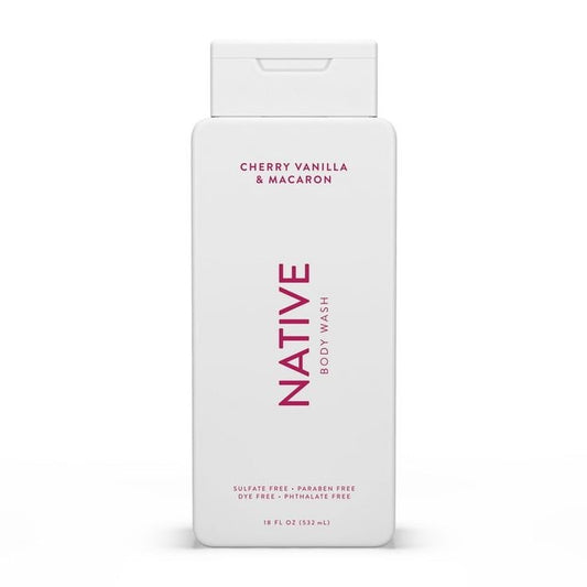 NATIVE BODY WASH - CHERRY & VANILLA MACARON - 18oz