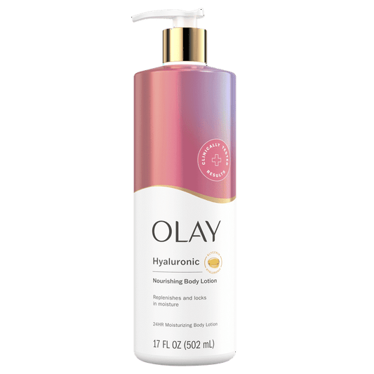 OLAY NOURISHING & HYDRATING BODY LOTION WITH HYALURONIC ACID - 17oz
