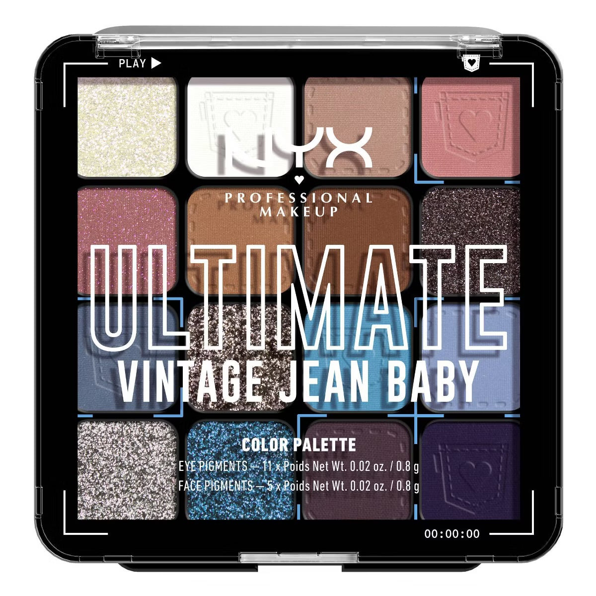 NYX PROFESSIONAL ULTIMATE EYESHADOW PALLETTE - VINTAGE JEAN BABY