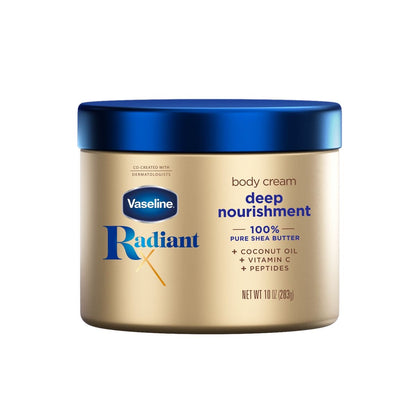 VASELINE RADIANT X DEEP NOURISHMENT BODY CREAM - 10oz