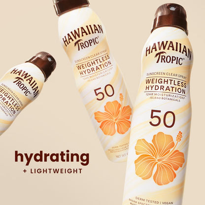 HAWAIIAN TROPIC SILK HYDRATION WEIGHTLESS SUNSCREEN SPRAY SPF50