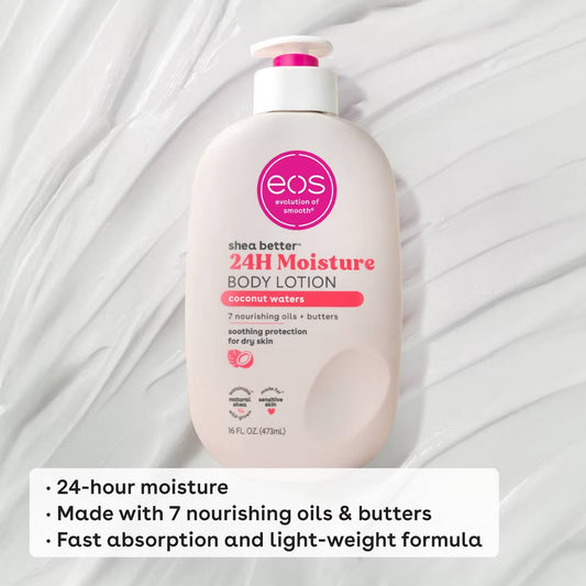 EOS SHEA BETTER 24H MOISTURE BODY LOTION COCONUT WATERS - 16oz