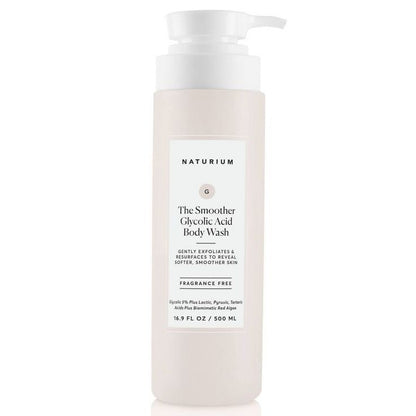 NATURIUM THE SMOOTHER GLYCOLIC ACID EXFOLIATING BODY WASH - 500ml