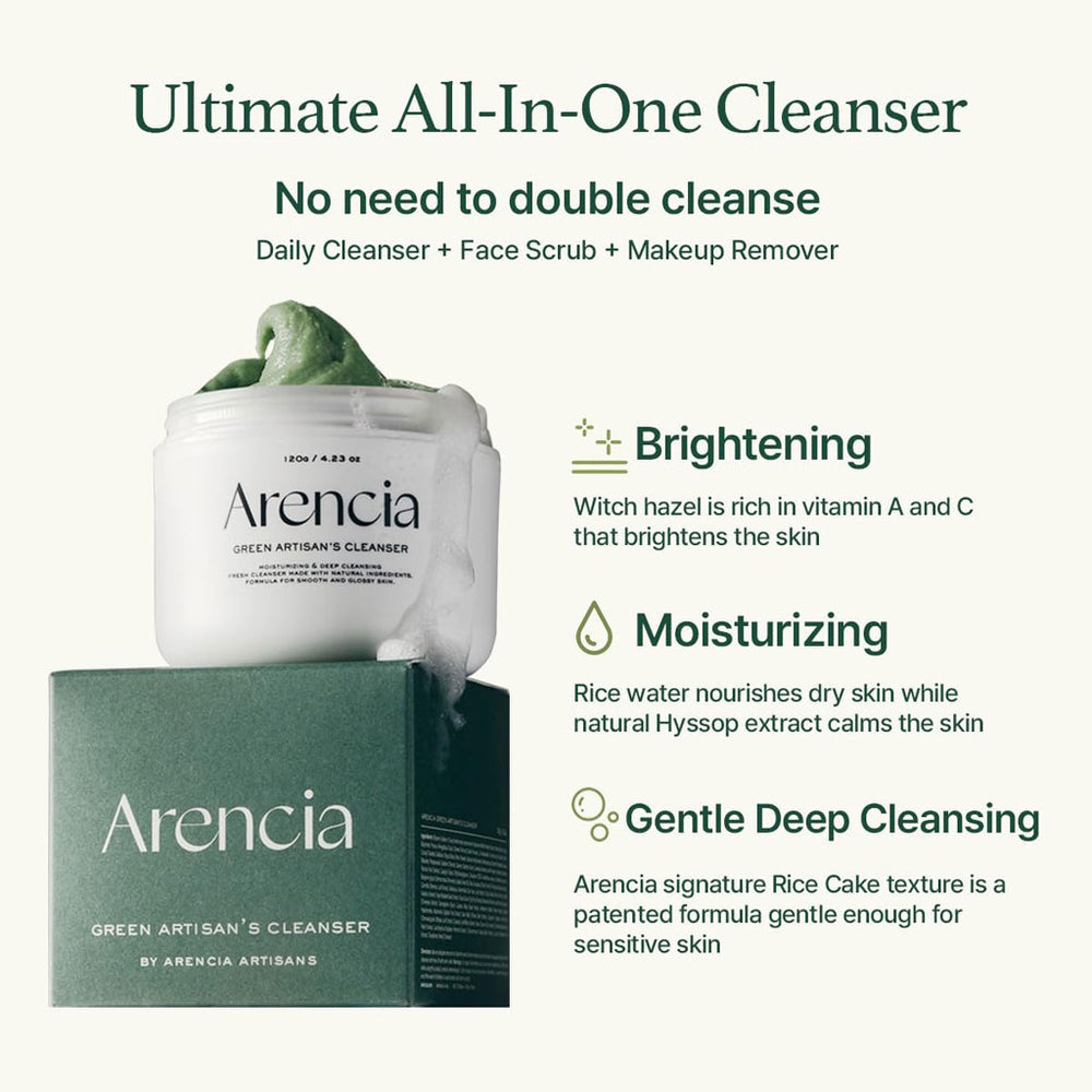 ARENCIA FRESH GREEN RICE MOCHI CLEANSER - 120g