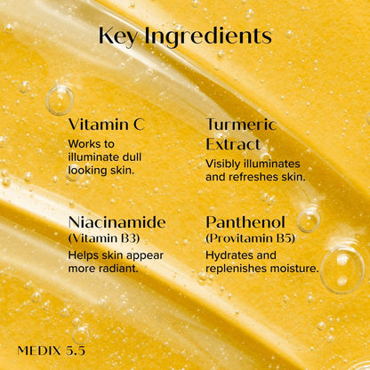MEDIX 5.5 RADIANT GLOW VITAMIN C + NIACINAMIDE BODY WASH - 444ml