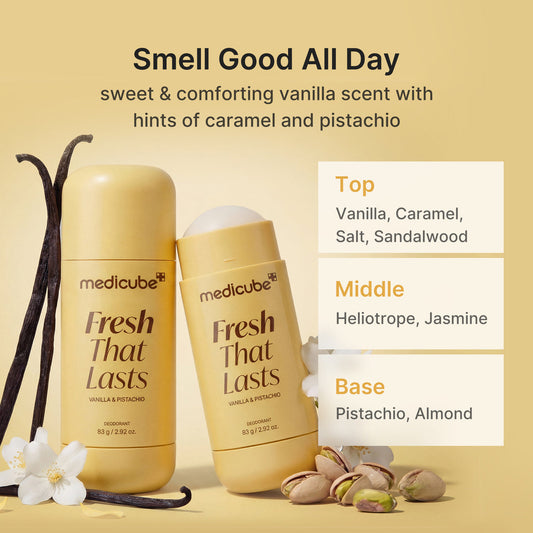 MEDICUBE KOJIC ACID BRIGHTENING DEODORANT (VANILLA & PISTACHIO) - 83g