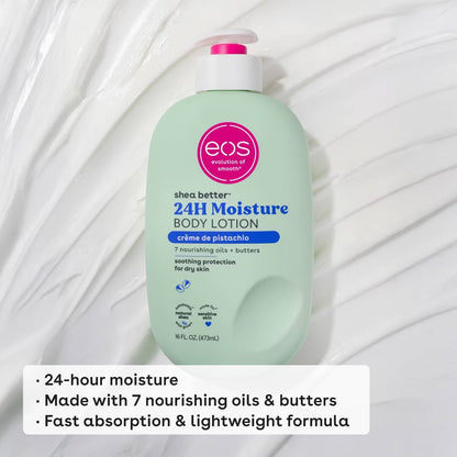 EOS  SHEA BETTER 24H MOISTURE CRÈME DE PISTACHIO BODY LOTION - 16oz