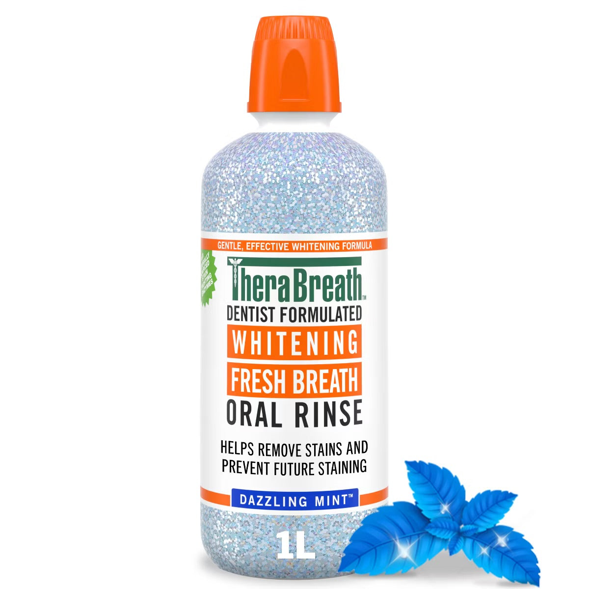 THERABREATH WHITENING DAZZLING MINT MOUTHWASH - 1L