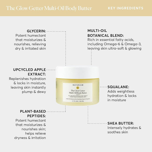 NATURIUM THE GLOW GETTER MULTI-OIL BODY BUTTER - 232ml