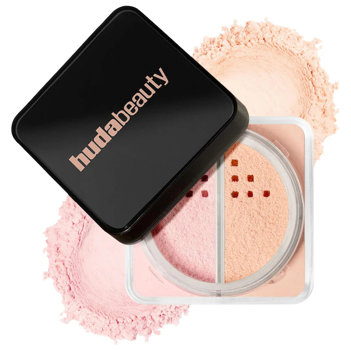 HUDA BEAUTY EASY BAKE BLURRING LOOSE BRIGHTENING + CORRECTING DUO - CHERRY PRACH - 20g