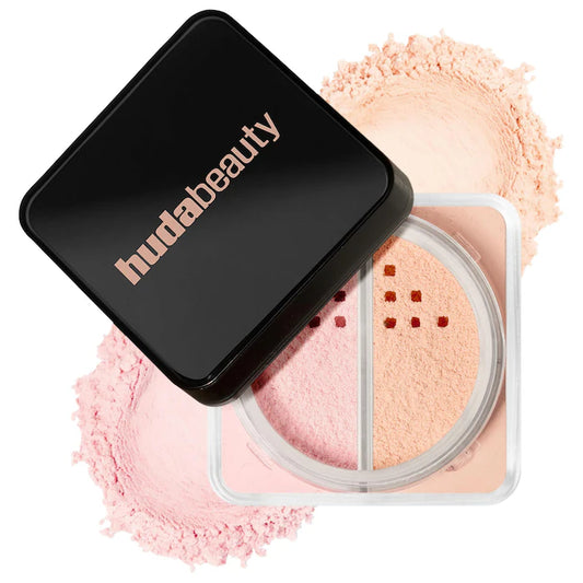 HUDA BEAUTY EASY BAKE BLURRING LOOSE BRIGHTENING + CORRECTING DUO - CHERRY PRACH - 20g