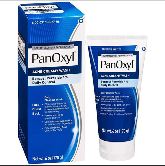 PANOXYL ACNE CREAMY WASH BENZOYL PEROXIDE 4% DAILY CONTROL - 180ml