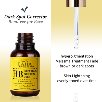 COS DE BAHA 2% HYDROQUINONE + ARBUTIN NIACINAMIDE 4% SERUM - 30ml