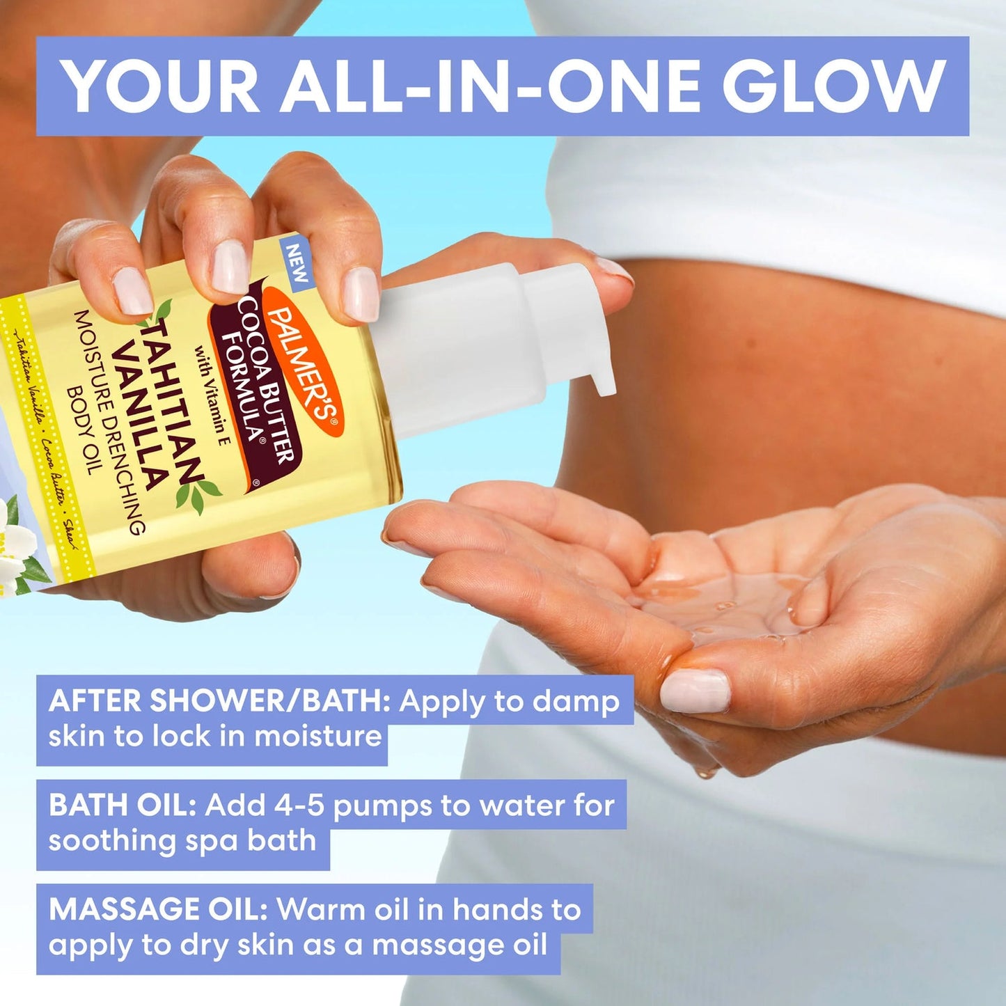 PALMERS TAHITIAN VANILLA BODY OIL - 192ml