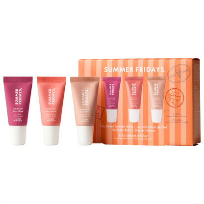 SUMMER FRIDAYS THE SWEET SUMMER MINI LIP BUTTER BALM TRIO SET